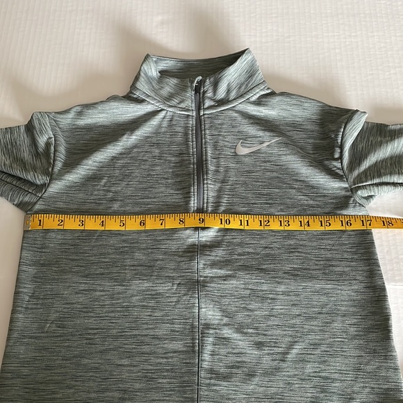 Nike girls heather grey 1/4 zip running dri-fit jacket size L - Picture 10 of 12